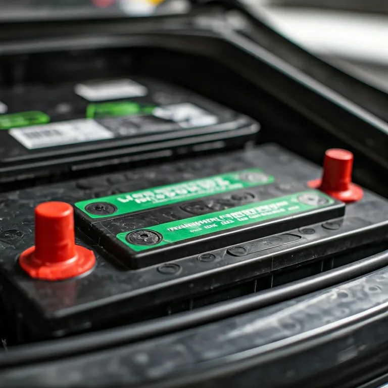 Automotive batteries in a distribution facility